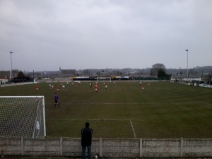 First half match action from South end banking.